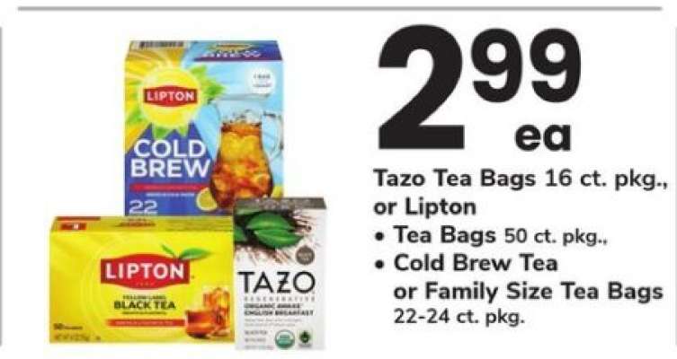 Tazo or Lipton Tea Bags