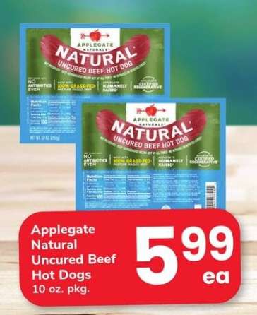 Applegate Natural Uncured Beef Hot Dogs