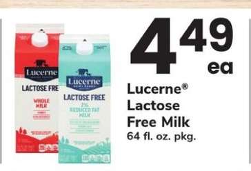 Lucerne Lactose Free Milk