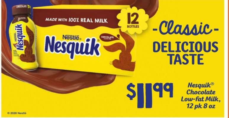 Nesquik Chocolate Low-fat Milk