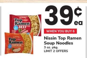 Nissin Top Ramen Soup Noodles