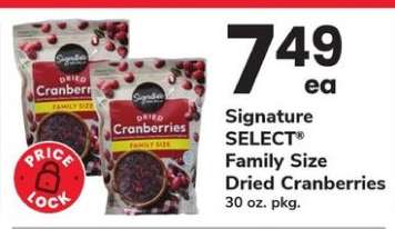Signature SELECT Family Size Dried Cranberries