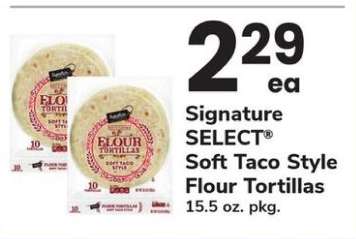 Signature SELECT Soft Taco Style Flour Tortillas