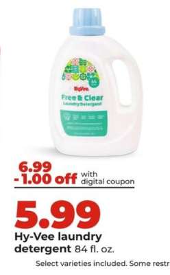 Hy-Vee laundry detergent
