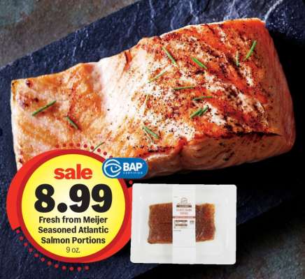 Fresh from Meijer Seasoned Atlantic Salmon Portions