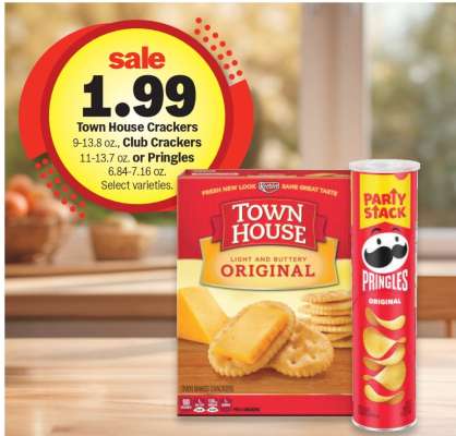 Town House Crackers, Club Crackers, Pringles