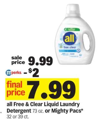 all Free & Clear Liquid Laundry Detergent