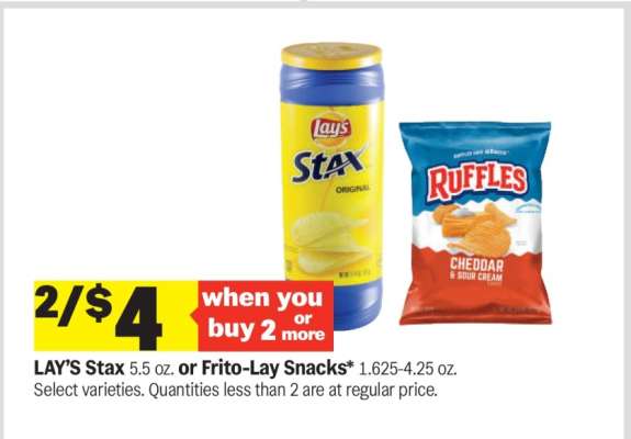 LAY'S Stax or Frito-Lay Snacks