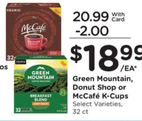 Green Mountain, Donut Shop or McCafé K-Cups