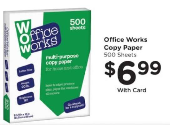 Office Works Copy Paper