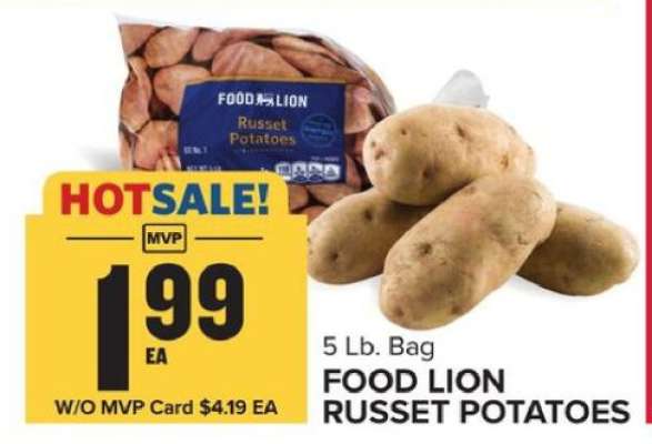 FOOD LION RUSSET POTATOES