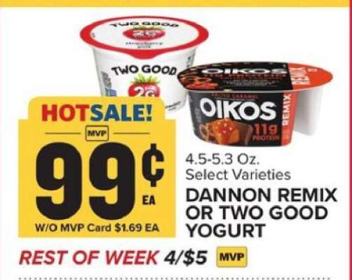 Dannon Remix or Two Good Yogurt