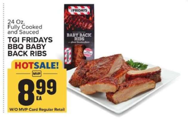 TGI Fridays BBQ Baby Back Ribs
