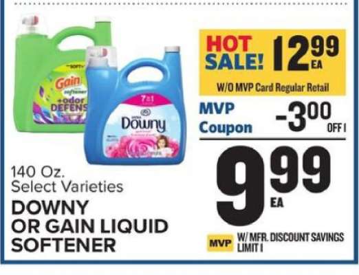 Downy or Gain Liquid Softener