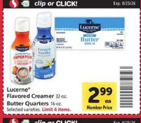 Lucerne Flavored Creamer / Butter Quarters