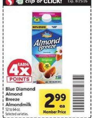 Blue Diamond Almond Breeze Almondmilk