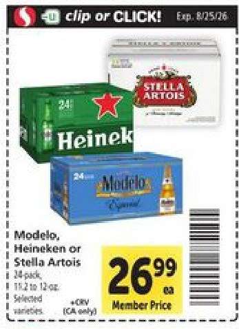 Modelo, Heineken or Stella Artois