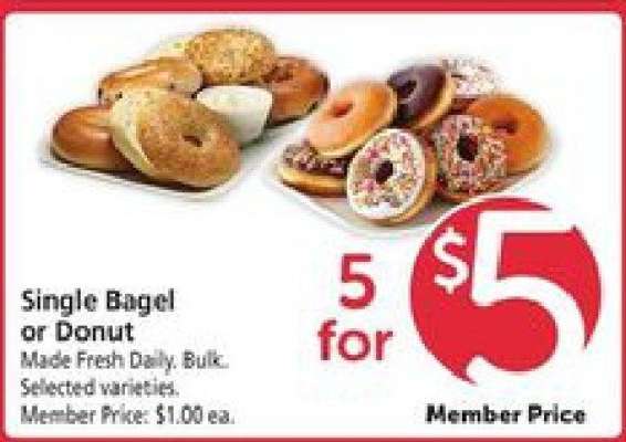 Single Bagel or Donut