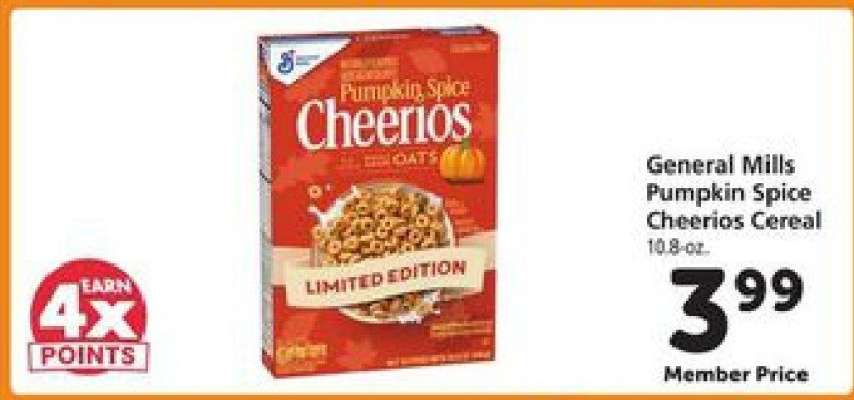 General Mills Pumpkin Spice Cheerios Cereal