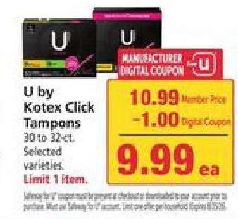 U by Kotex Click Tampons*