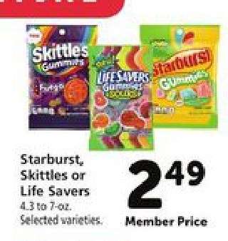 Starburst, Skittles or Life Savers