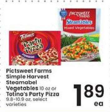 Pictsweet Farms Simple Harvest Steamable Vegetables or Totino's Party Pizza