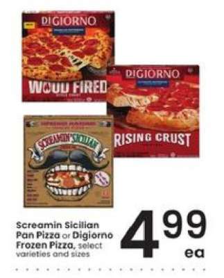 Screamin Sicilian Pan Pizza or DiGiorno Frozen Pizza