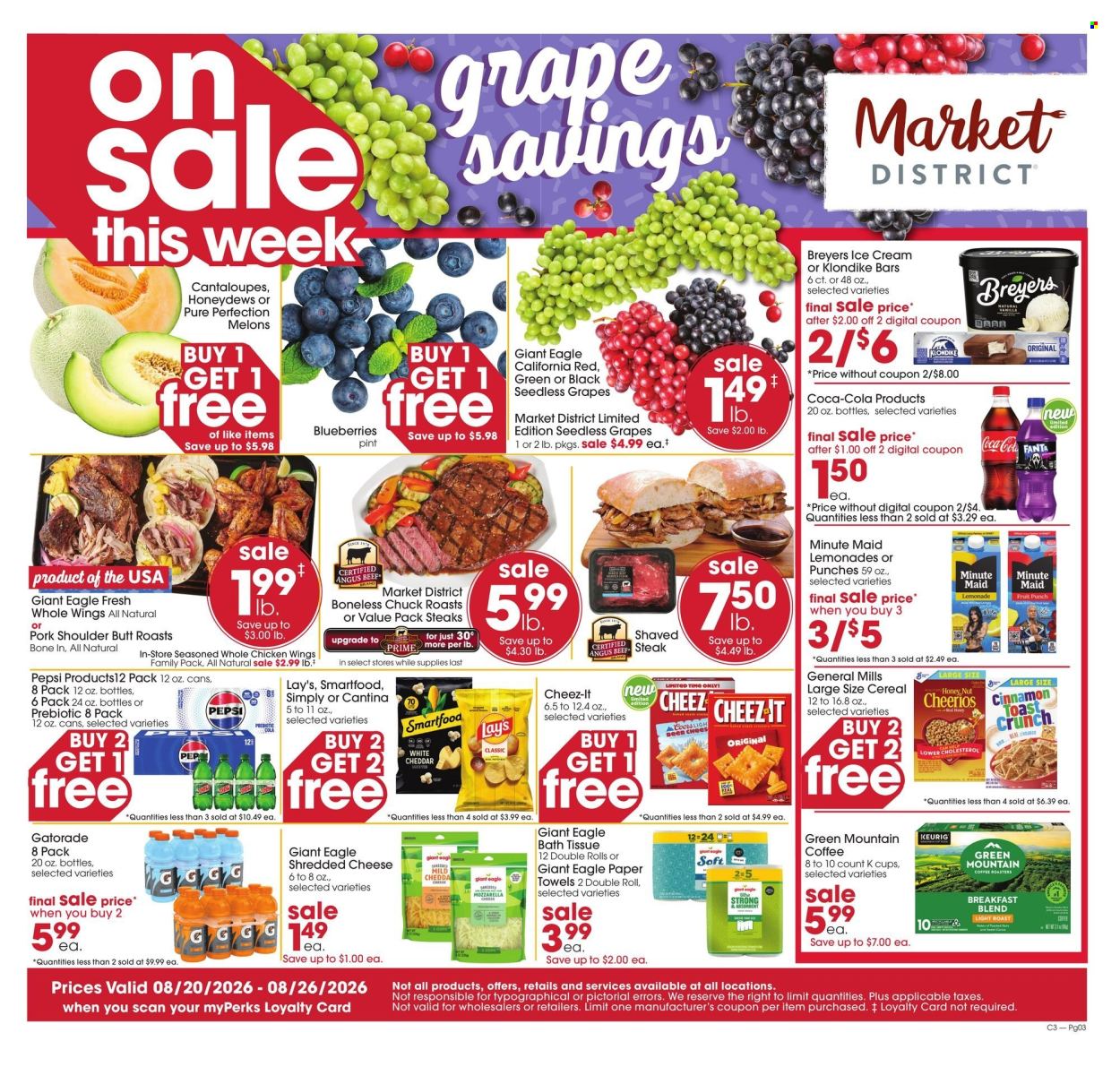 Giant Eagle ad - 08/20/2026 - 08/26/2026. Page 1
