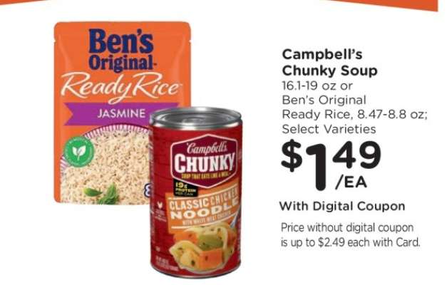 Campbell’s Chunky Soup or Ben’s Original Ready Rice