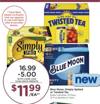 Blue Moon, Simply Spiked or Twisted Tea