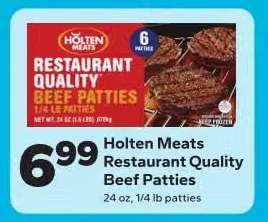 Holten Meats Restaurant Quality Beef Patties