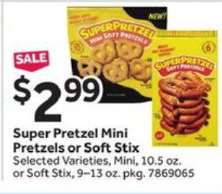 Super Pretzel Mini Pretzels or Soft Stix