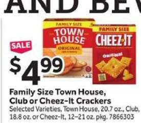 Family Size Town House, Club or Cheez-It Crackers