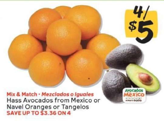 Hass Avocados or Navel Oranges or Tangelos