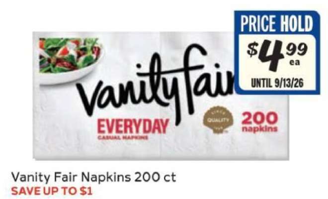 Vanity Fair Napkins 200 ct