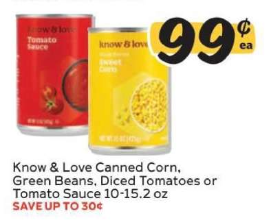 Know & Love Canned Vegetables