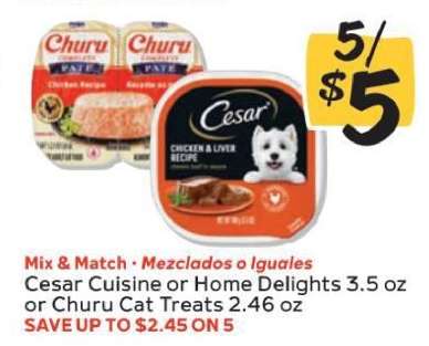 Cesar Cuisine or Home Delights or Churu Cat Treats