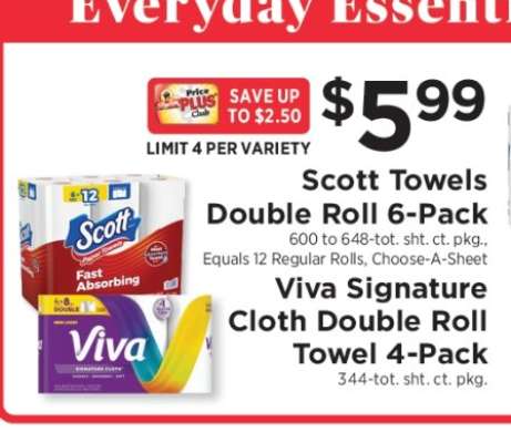 Scott Towels Double Roll 6-Pack