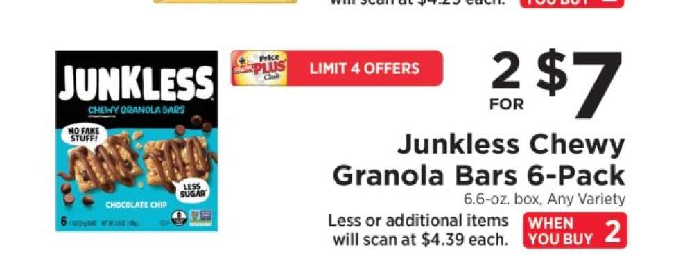 Junkless Chewy Granola Bars 6-Pack
