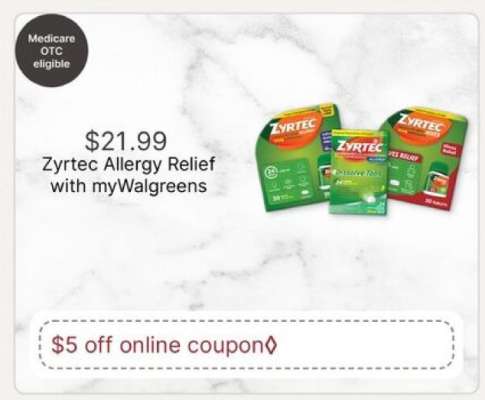 Zyrtec Allergy Relief with myWalgreens