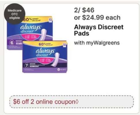 Always Discreet Pads