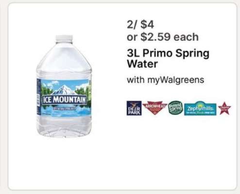 3L Primo Spring Water