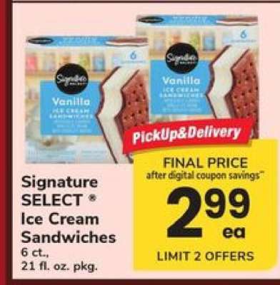Signature SELECT Ice Cream Sandwiches