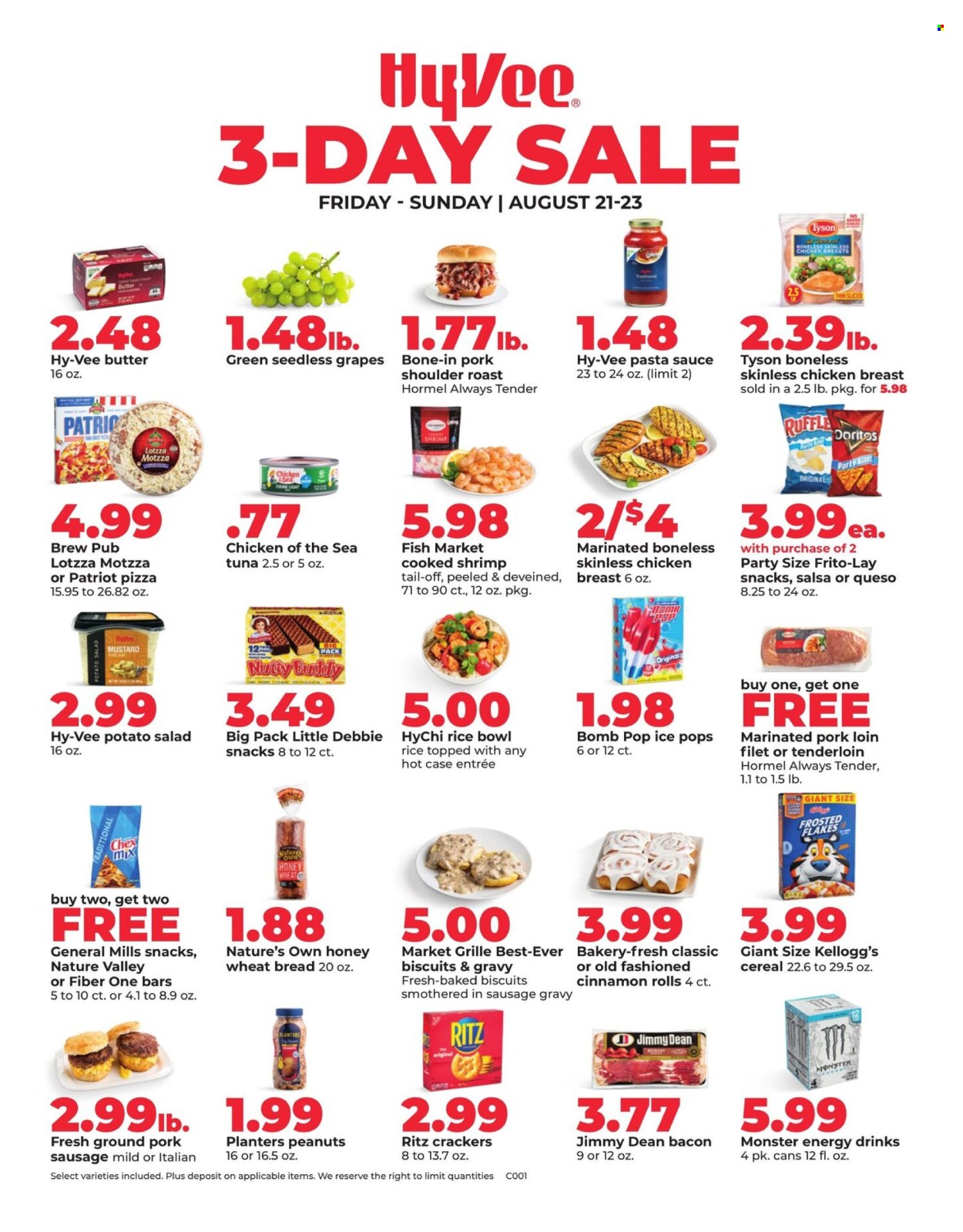 Hy-Vee ad - 08/21/2026 - 08/23/2026. Page 1