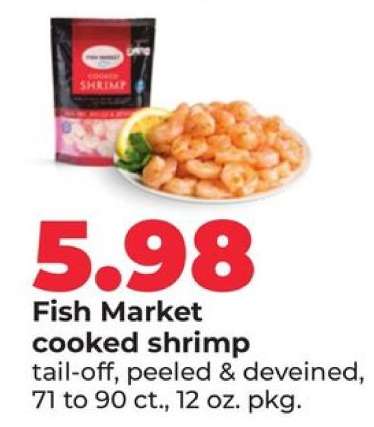 Fish Market cooked shrimp