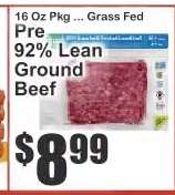 Pre 92% Lean Ground Beef