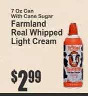 Farmland Real Whipped Light Cream