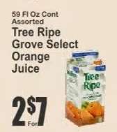 Tree Ripe Grove Select Orange Juice