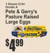 Pete & Gerry's Pasture Raised Large Eggs