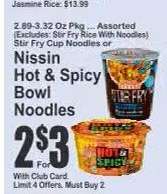 Nissin Hot & Spicy Bowl Noodles